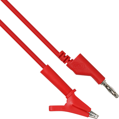 강원전자 넷메이트 바나나 플러그/잭 - 악어 클립 케이블 0.5m (레드) NMC-BC05R