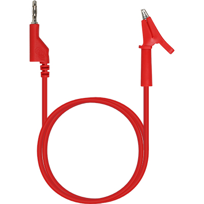 강원전자 넷메이트 바나나 플러그/잭 - 악어 클립 케이블 1m (레드) NMC-BC10R