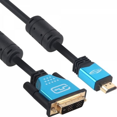 강원전자 넷메이트 HDMI 1.4 to DVI Blue Metal 케이블 10m NM-HD10BZ