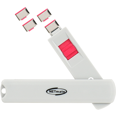 강원전자 넷메이트 스윙형 USB Type C 포트 잠금장치(레드) NM-TC05R