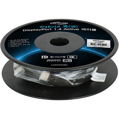 강원전자 넷메이트 8K 60Hz Hybrid 광 DisplayPort 1.4 Active 케이블(무전원) 15m NM-FD15