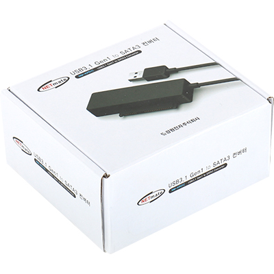 강원전자 넷메이트 USB 3.1 Gen1 to SATA3 컨버터 (2.5/3.5/유·무전원) NM-KP01C