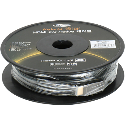 강원전자 넷메이트 Hybrid 광 HDMI 2.0 Active 케이블(무전원) 30m NM-FH30S