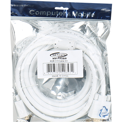 강원전자 넷메이트 RGB 3+9 모니터 케이블 5m NM-PR05W