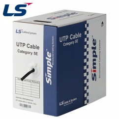 LS전선 CAT.5E UTP 옥외용 케이블 200m (철심/단선/블랙) UTP-E-C5G-E1VA-M 4P BK
