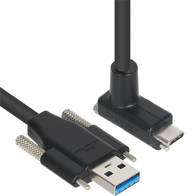 강원전자 넷메이트 USB3.1 Gen1 AM(Lock)-CM(Lock) 케이블 2m (상하 꺾임) CBL-PU3.1G1SO-2mDA