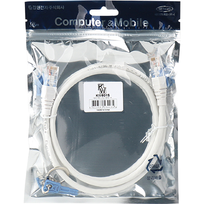 강원전자 KW CAT.6 UTP 기가비트 보안 랜 케이블 1m KW601S