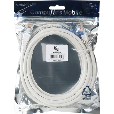 강원전자 KW CAT.6 UTP 기가비트 보안 랜 케이블 3m KW603S