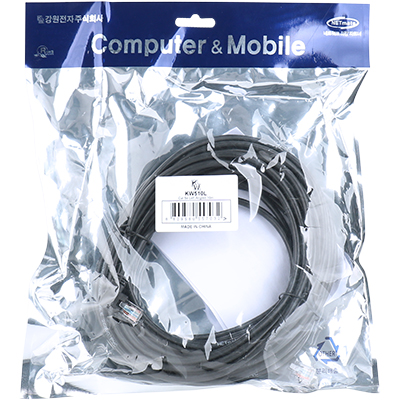 강원전자 KW KW510L CAT.5E UTP 랜 케이블 10m (왼쪽 꺾임)
