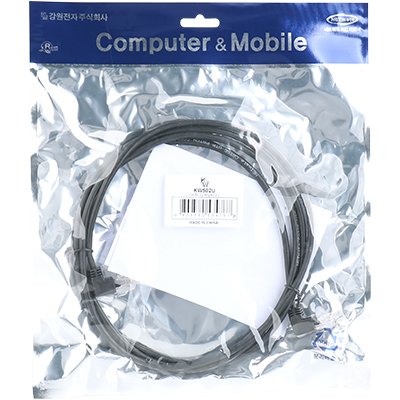 강원전자 KW KW502U CAT.5E UTP 랜 케이블 2m (위쪽 꺾임)