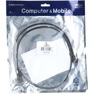 강원전자 KW KW601R CAT.6 UTP 랜 케이블 1m (오른쪽 꺾임)