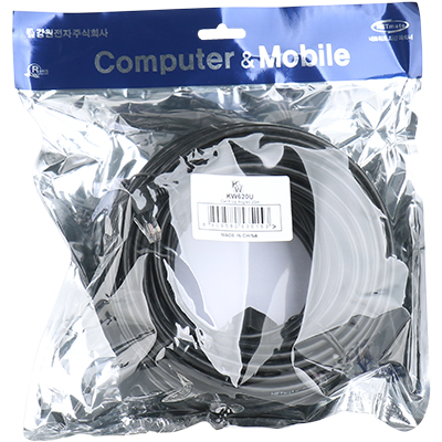 강원전자 KW KW620U CAT.6 UTP 랜 케이블 20m (위쪽 꺾임)