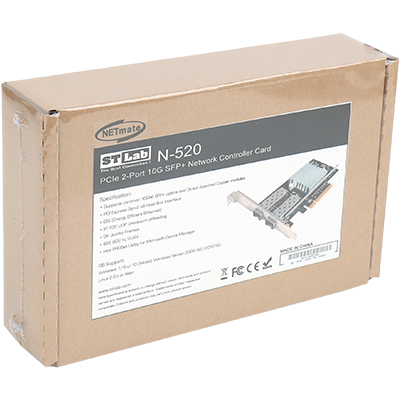 강원전자 넷메이트 N-520 PCI Express 듀얼 10GbE SFP+ 랜카드(Intel 82599 칩셋)(모듈 미포함)