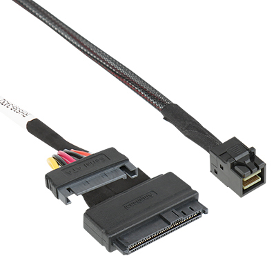 강원전자 넷메이트 내장형 Mini SAS HD(SFF-8643)/U.2(SFF-8639) 케이블 0.5m NM-SA01