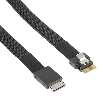 강원전자 넷메이트 내장형 Slimline SAS(SFF-8654)/Oculink(SFF-8611) 케이블 0.5m NM-SA09