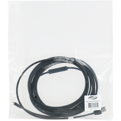 강원전자 넷메이트 USB3.0 AM-MicroB Ultra Slim 리피터 5m CBL-43USD302MBBK-5M