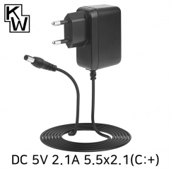 강원전자 KW 5V 2.1A SMPS 아답터(5.5x2.1mm/C:+) KW-A5021A(SK21G-0500210K)