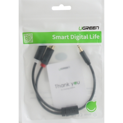 유그린 U-10547 3.5mm 스테레오 to RCA 2선 케이블 0.3m