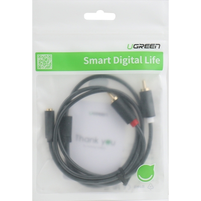 유그린 U-10588 3.5mm 스테레오 to RCA 2선 케이블 1m