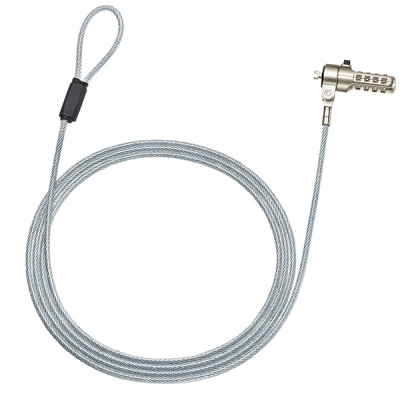 강원전자 산와서플라이 노트북 도난방지 와이어 잠금장치 (다이얼 타입/mm4.4mm /2m) SLE-36S