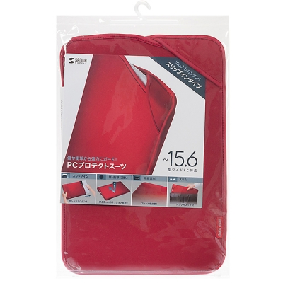 강원전자 산와서플라이 노트북 슬립 인 파우치(레드) IN-WETSL15R