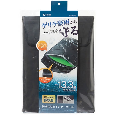 강원전자 산와서플라이 노트북 방수 파우치 IN-WP13BK