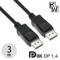 강원전자 KW VESA 공식 인증 8K 60Hz DisplayPort 1.4 케이블 3m KW143D