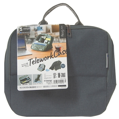 강원전자 산와서플라이 스탠드 파우치·미니가방(M/그레이) IN-TWAC2GY