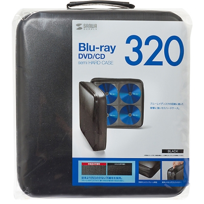 강원전자 산와서플라이 세미하드 블루레이/CD/DVD 케이스(320매/블랙) FCD-WLBD320BK