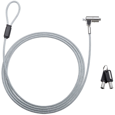강원전자 산와서플라이 노트북 도난방지 와이어 잠금장치 (키 타입/mm4.4mm/2m) SLE-38S
