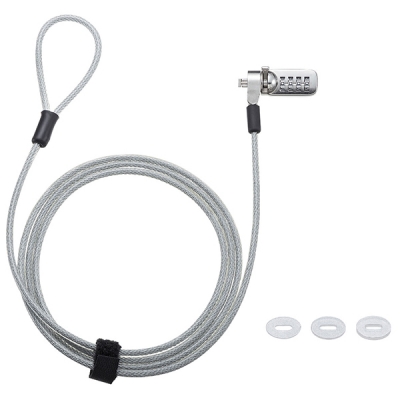 강원전자 산와서플라이 노트북 도난방지 와이어 잠금장치 (다이얼 타입/mm5.0mm/2m) SLE-39S