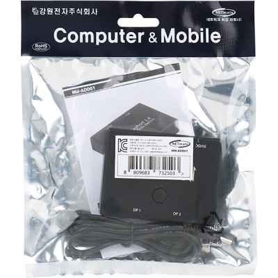 강원전자 넷메이트 DisplayPort 1.4 수동 선택기 NM-ADD01