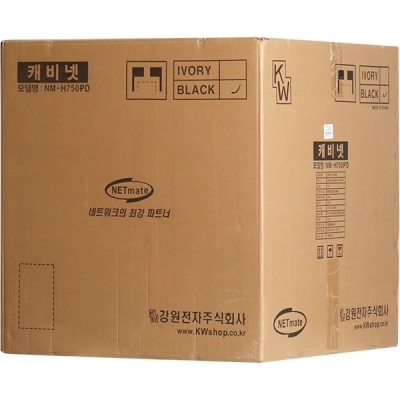 강원전자 넷메이트 타공문 허브랙(블랙) NM-H750PD(BLACK)