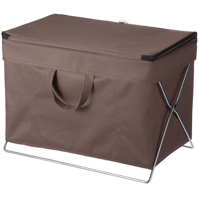 강원전자 산와서플라이 접이식 스퀘어 수납 박스(브라운) CB-BOXTW1BR