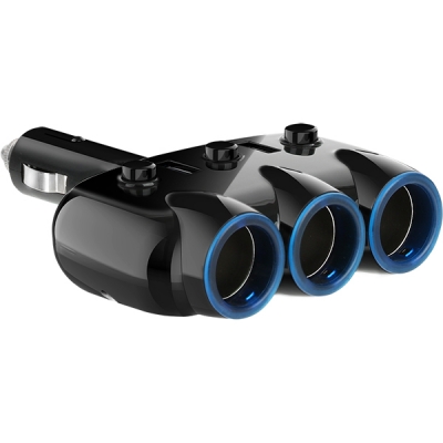 강원전자 넷메이트 차량용 USB 충전 시거잭(USBx2, 시거 소켓x3) NM-CJ01