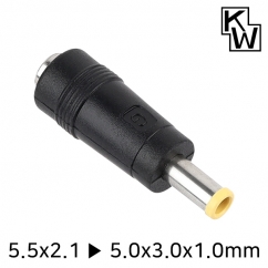 강원전자 KW 5.5x2.1 to 5.0x3.0x1.0mm 아답터 변환 잭 KW-DC13A