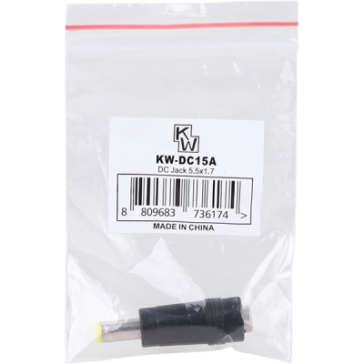 강원전자 KW 5.5x2.1 to 5.5x1.7mm 아답터 변환 잭 KW-DC15A