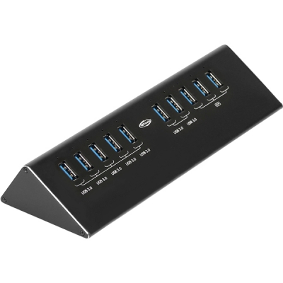 강원전자 넷메이트 USB3.0 10포트 유전원 충전 허브 NMU-H37PN