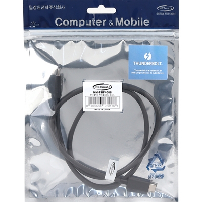 강원전자 넷메이트 40G 썬더볼트4(USB-C) 케이블 0.8m NM-TBF4008