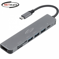 강원전자 넷메이트 USB3.0 Type C 3포트 7 in 1 멀티 허브 NM-TCM01