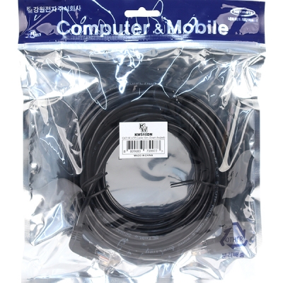 강원전자 KW CAT.5E UTP 랜 케이블 10m (아래쪽 꺾임) KW510DN