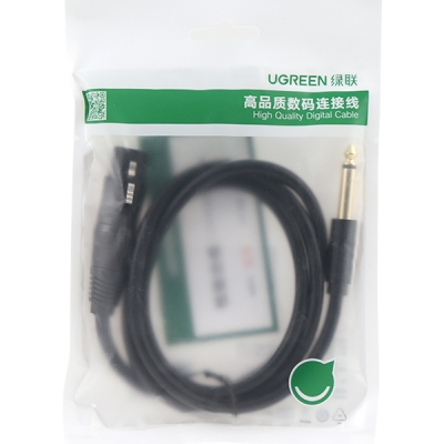 유그린 U-20717 XLR 캐논(F)-TS(5.5 Mono) 마이크 케이블 1m