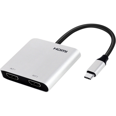 강원전자 넷메이트 USB Type C to 듀얼 HDMI 컨버터(MST 지원) NM-PTS08