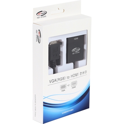 강원전자 넷메이트 VGA(RGB) + Stereo to HDMI 컨버터 NM-VH04N