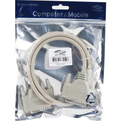 강원전자 넷메이트 25핀 M/F 연장 케이블 1m NMC-NF10GN