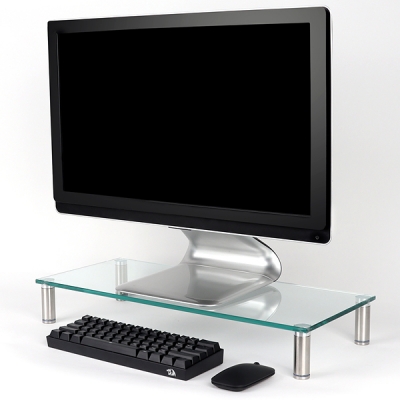 강원전자 넷메이트 다용도 강화유리 받침대(클리어/중) NM-GCD02N