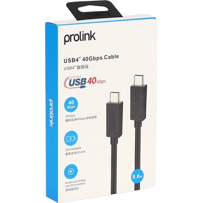 프로링크 USB4 40Gbps 케이블 0.8m (USB-IF 인증) PF587A