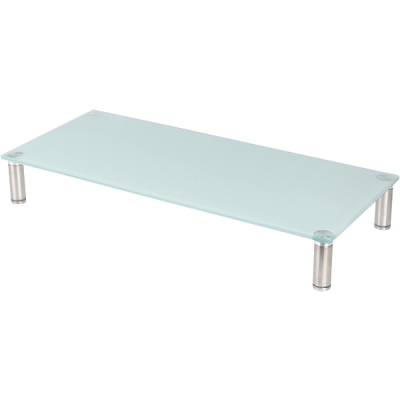 강원전자 넷메이트 다용도 강화유리 받침대(화이트/중) NM-GCD02WN