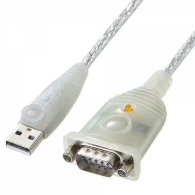 강원전자 산와서플라이 USB to RS232 시리얼 컨버터(Prolific/0.3m) USB-CVRS9HN