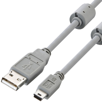 강원전자 산와서플라이 USB2.0 AM-Mini 5핀 케이블 0.3m KU-AMB503K